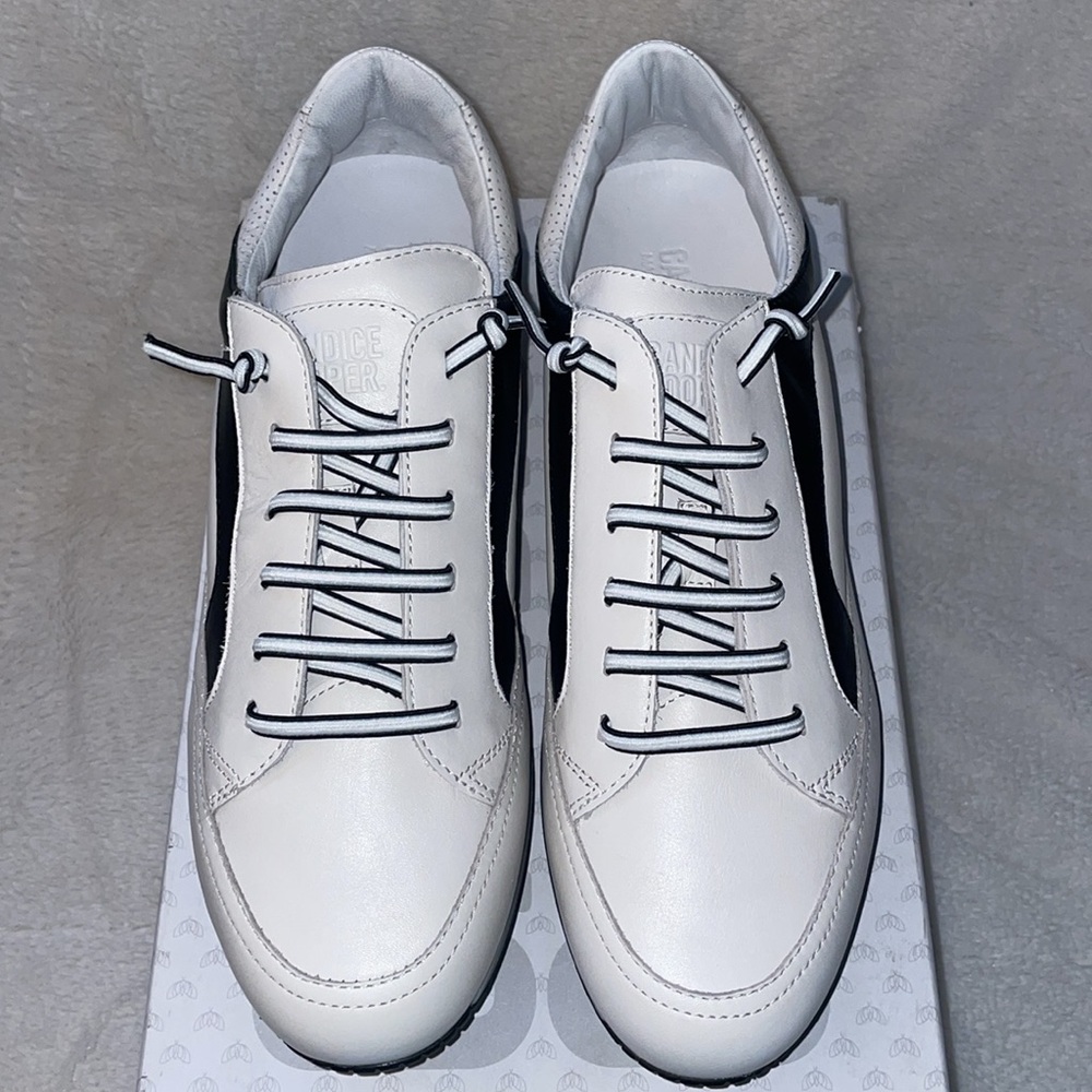 NWT Candice Cooper RUNLO FLASH - Old nappa sneakers - White-Black - Picture 9 of 16